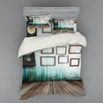 thumbnail image 2 of Ambesonne Vintage Bedding Set 3 Pcs, Old Room Wooden, Twin, Green and Brown, 2 of 3