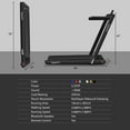 thumbnail image 2 of Patiojoy 2 in 1 Folding Treadmill Electric Running Machine with Bluetooth Speaker Black, 2 of 7