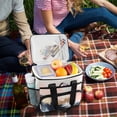 thumbnail image 5 of FORMRS Insulated Cooler Bag 24 Cans Capacity Soft Leakproof Lunch Box with Side Pockets, Abstract Landscape, 5 of 7