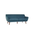 thumbnail image 2 of Teal Upholstered Sofa 3-Seater Couch with Sturdy Wooden Legs for Living Room, 2 of 4