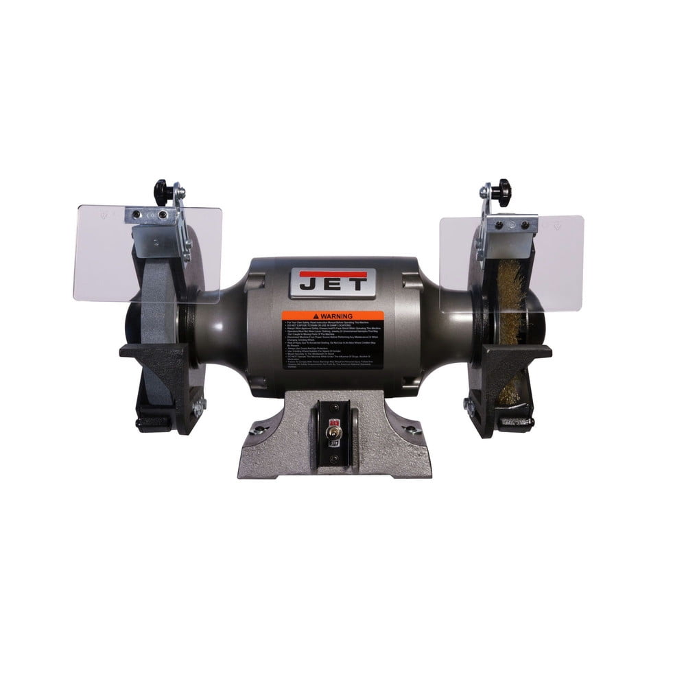 Jet 577128 Shop Bench Grinder JBG 8W with Grinding Wheel and Wire Wheel