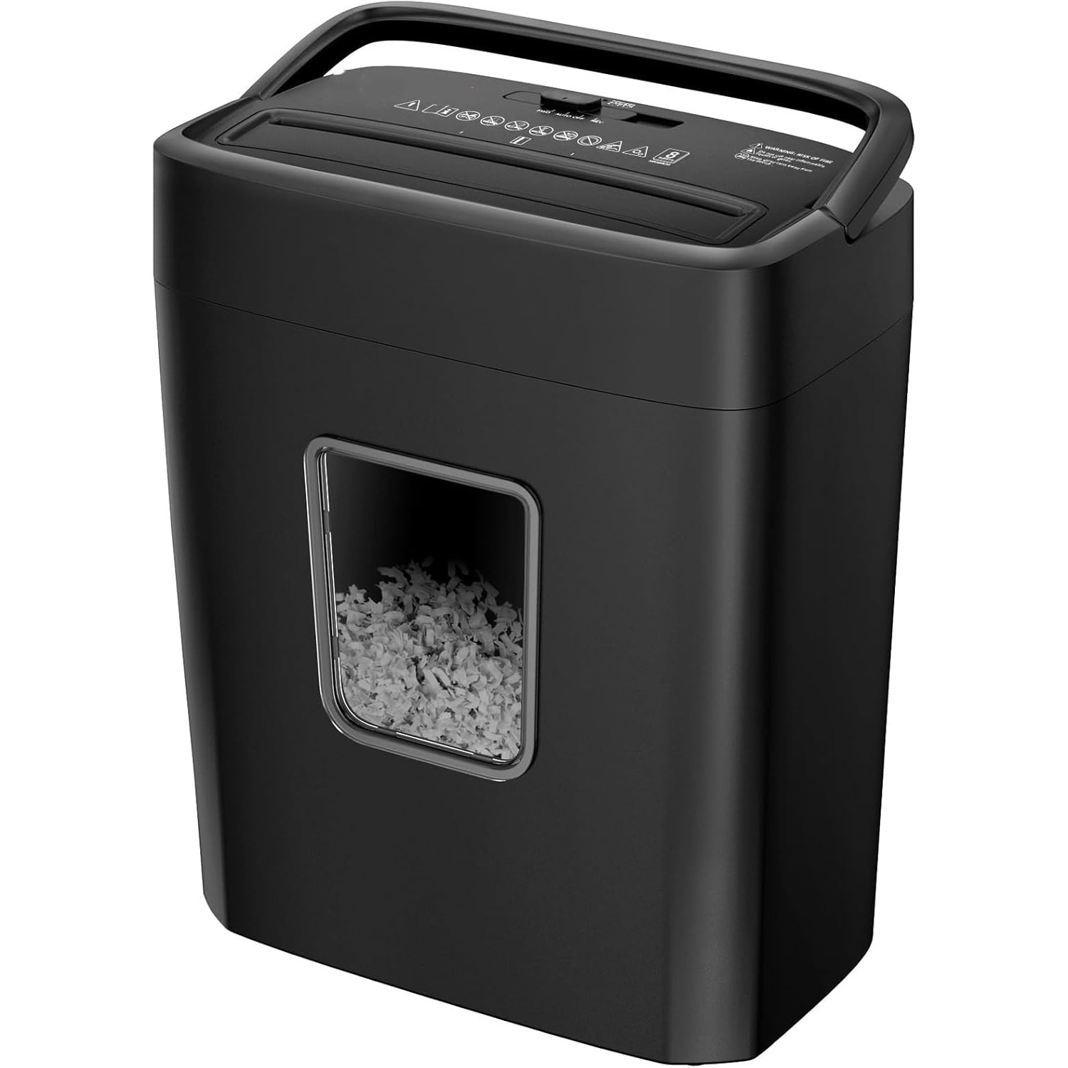 Paper Shredder, 8-Sheet Crosscut Shredder with 4.2 Gallon Bin Shred Credit Card/Mail/Staple/Clip for Home Office, P-4 Security Level
