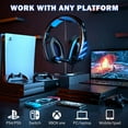 thumbnail image 6 of Beexcellent Gaming Headset for PS4 PS5 Xbox One Switch PC with Noise Cancelling Over-Ear Stereo Bass Surround Sound (Black Blue), 6 of 8