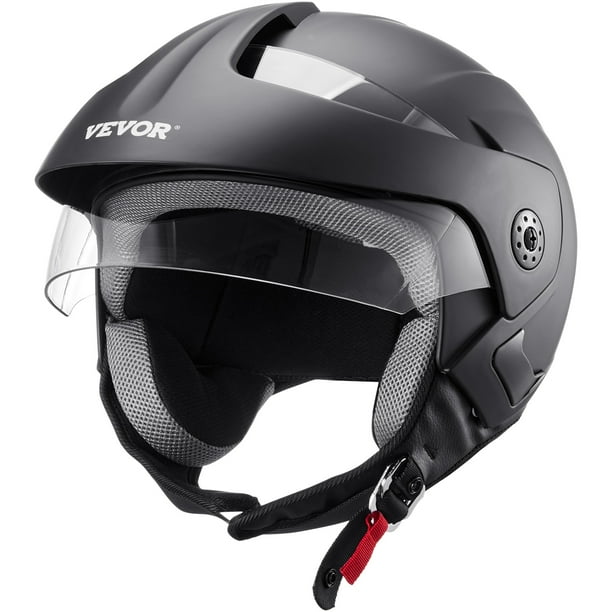 VEVOR Casco de motocicleta de 3/4 caras y motocross con ranura para Bluetooth