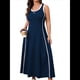 thumbnail image 1 of Vestido Midi de Verano Sin Mangas con Vuelo y Grandes para Mujer Azul Oscuro XL, 1 of 10
