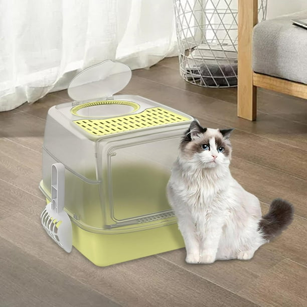 Hooded Cat Litter Boxes with Large Spacious Cat Litter Tray for Kitten