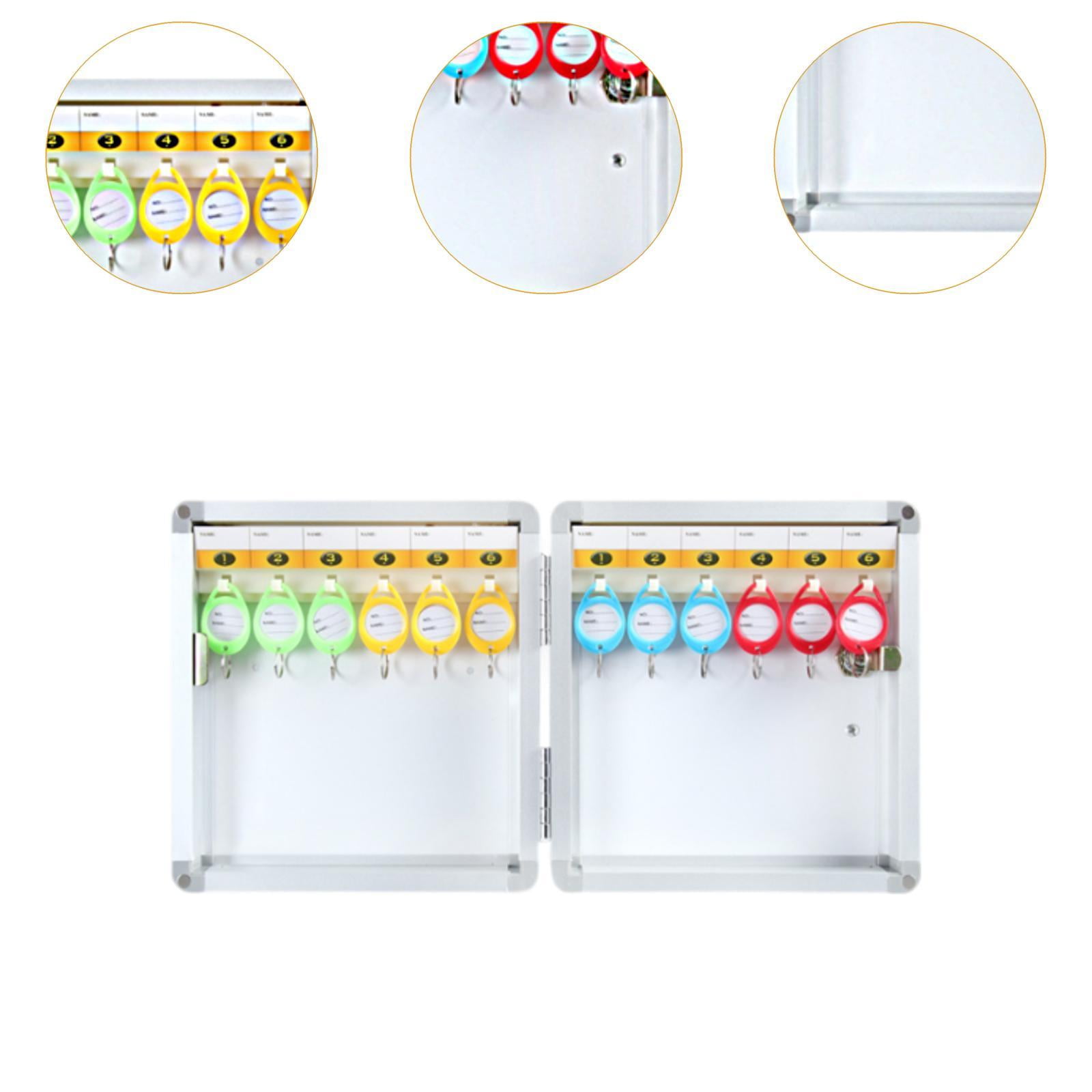 figatia Key Lock Box Key Cabinet Wall Mounted Storage Case Key Keeping Box Key Keep Case Key Organizer Holder Box for Property Managers 12 Position