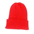 thumbnail image 2 of Gorro Beanie Colco de punto con puños Rojo Talla única, 2 of 8