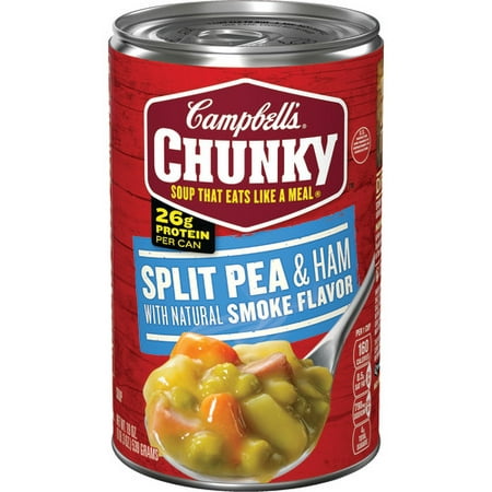 (5 Pack) Campbell's Chunky Split Pea & Ham with Natural Smoke Flavor Soup, 19 (Best Bean Soup With Ham Bone)