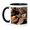 Black/White, variant on 3drose, France, Paris. Scallops, Thursday Market, Boulevard Saint-germain, 11oz Two-tone Black Mug