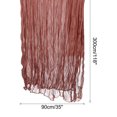 thumbnail image 2 of Uxcell 10Ft Cheesecloth Table Runner 35 x 118 Inch Rustic Gauze Tablecloth, Terracotta, 2 of 6