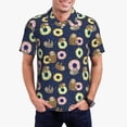 thumbnail image 2 of Balery Sloth with Donuts Printed Men’s Short Sleeve Polo Shirt, Midweight Men's Shirt,Golf Polo shirts -4X-Large, 2 of 8