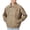 Khaki, variant on Men's Oversized Lapel Collar Faux Suede Jacket Dual Vertical Zipper Chest Pockets Zip Up Elastic Hem Casual Street Daily Outerwear Gray XXXL