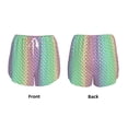 thumbnail image 3 of Salouo Rainbow Peacock Feathers Print Women's 2 in 1 Running Shorts Double-Layer Shorts Athletic Workout Gym Yoga Shorts Running Shorts for Women-Large, 3 of 7