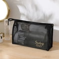 thumbnail image 4 of Mesh Visible Cosmetic Bag, Double Zippers with Handle Storage Bag,Large Capacity Portable Travel Mesh Makeup Bag, 4 of 7