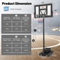 thumbnail image 2 of Panier de Basketball Portable Goplus à 11 Niveaux, Hauteur Réglable, Panier de Basketball et But, 2 of 10