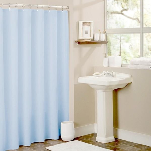 DINY Bath Elements Heavy Duty Shower Curtain Liner Mildew Resistant Light Blue