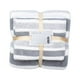thumbnail image 1 of Gray Coral Velvet Striped Bath Towel Set 2-Piece Absorbent Cotton Towels for Bathroom and Spa, 1 of 9