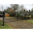 thumbnail image 2 of ALEKO DG18STPD St. Louis Style Fer Forgé 18'x6' Double Swing Noir Porte d'Entrée, 2 of 11