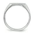 thumbnail image 2 of Finest Gold 14K White Gold 11.5 x 12.5 mm Open Back Signet Ring, Size 8, 2 of 5