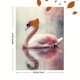 thumbnail image 3 of Qisvanset 12x16 Inch 2D Flat Framed Canvas Art, Soft Pink White Elegant Swan Modern Bird Nature Lover Home Wall Decor, 3 of 5