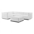 thumbnail image 2 of Modway Conjure 5-Piece Channel Tufted Fabric Sectional in White/Black, 2 of 5