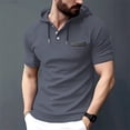 thumbnail image 2 of Men’s Short Sleeve Hoodie Sweatshirt Outdoor Casual Spring Summer Top, 2 of 5