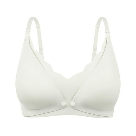Ramiter Plus Size Lingerie Underwear Breathable Sports Wearing Women Vest Pad Top Sexy Bra Chest XL White