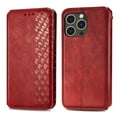 thumbnail image 2 of Dteck Wallet Case For Apple iPhone 14 Pro Max, Premium PU Leather Flip Folio Case RFID Blocking Card Slots Magnetic Closure and Stand Case, Red, 2 of 7