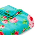 thumbnail image 6 of Betsey Johnson Bouquet Day Plush-Fleece Blue Blanket-Twin, 6 of 8