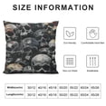 thumbnail image 5 of Orinice Skulls Graphic Decorative Throw Pillow Cover for Home Couch Living Room Bed Sofa Zipper Closure Aesthetic Decorative 1PC 24x24in, 5 of 5