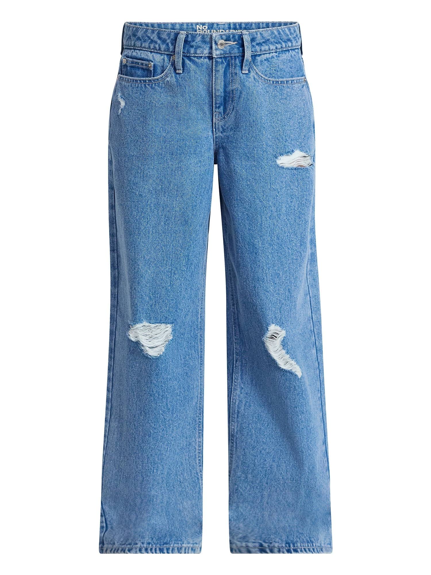 No Boundaries Low Rise Baggy Wide Leg Jeans, Women's 00-20
