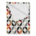 thumbnail image 2 of Geometric Circle Soft Flannel Fleece Throw Blanket, Dimensional Ring Forms Series Tones Hispter Bohemian Design Image, Cozy Plush for Indoor and Outdoor Use, 50" x 70", Multicolor, by Ambesonne, 2 of 5
