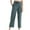 #238-Green, variant on Women's Solid High-Waisted Capri Pants - Elastic Waist Wide-Leg Cropped Trousers with Drawstring & Pockets - Casual Loose Fit
