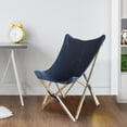 thumbnail image 2 of AmeriHome Canvas and Bamboo Butterfly Chair - Black, 2 of 4