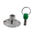 thumbnail image 2 of DimyFew Ball Convert Lid 1.5 Inch Clamp End Cap with Pull Ring PRV Homebrew Cap Pressure Relief Valve Replacement 304 Stainless Steel Fitting Home Brew Connector End Cap Plate DIY Brew 65psi, 2 of 8