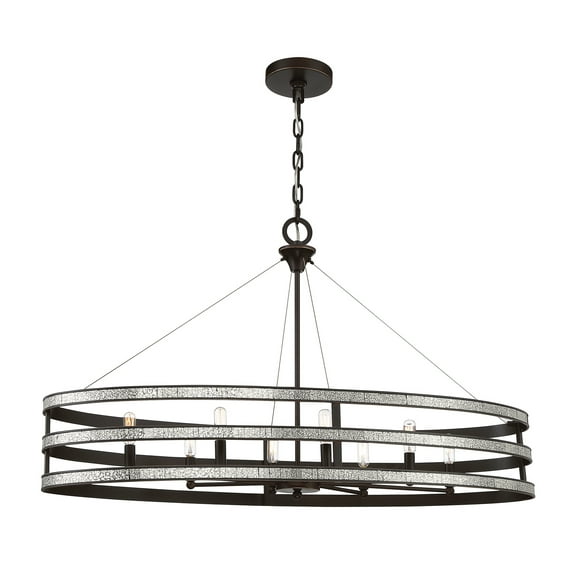 Madera 8-Light Linear Chandelier in English Bronze