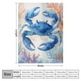 thumbnail image 4 of Orinice Crab and Corals Watercolor Funny Tapestry Wall Hanging Aesthetic Blanket Room Decoration for Picnic Beach Mat 60x80in, 4 of 6