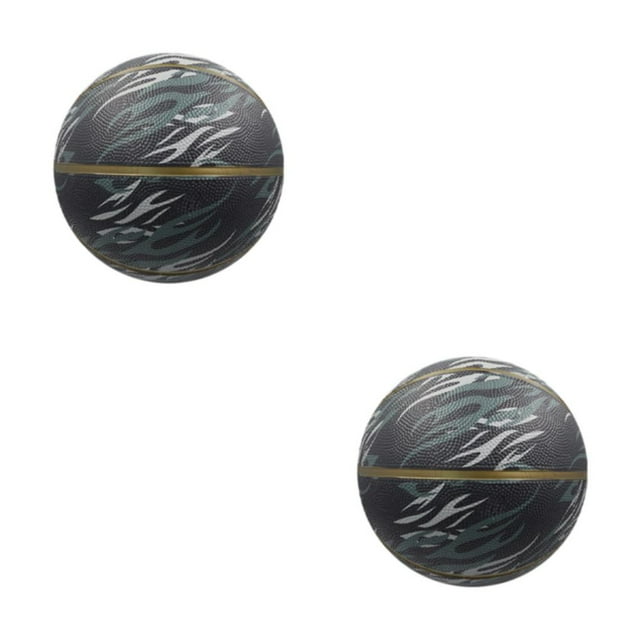 relayinert Odorless Training Basketball With Elastic Particle Surface Good Hand Feeling Unisex 7 Basketball Black- size 7 2Set