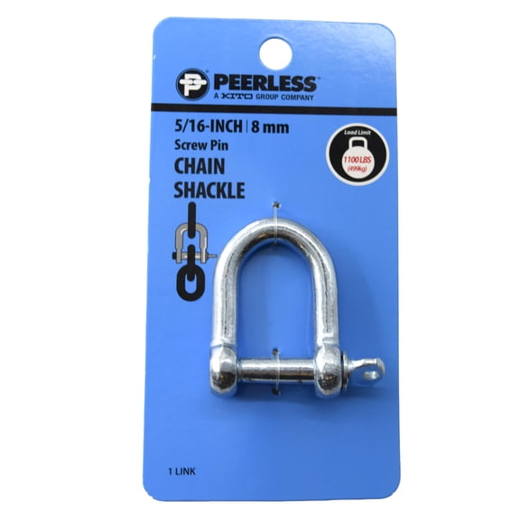 5/16" Screw Pin Chain Shackle, Zinc, Peerless Chain Company, #4719838