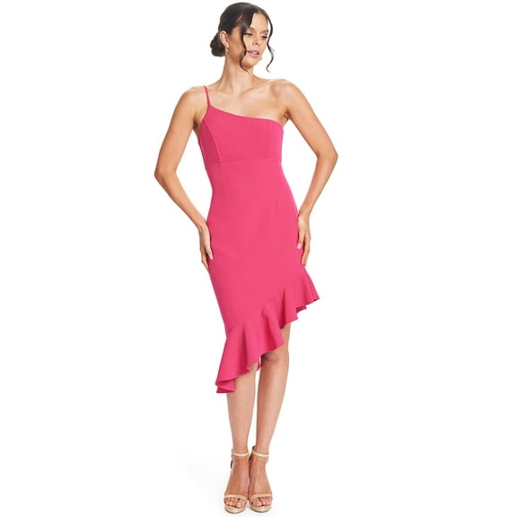 Rufflin' Round Dress - Women's Asymmetric dress with ruffle hem