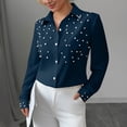 thumbnail image 4 of NTACZA Tops for Women Trendy Elegant Business Pearl Blouse Button Down Office Work Womens Shirts XL, 4 of 6