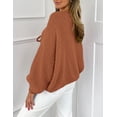thumbnail image 2 of Suéter PRETTYGARDEN con Lazo Frontal, Tejido Grueso, Rojo Ladrillo, Talle S, 2 of 8