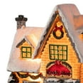 thumbnail image 2 of Advancent Resin Christmas Scene Snow House LED Desktop Set Decoration Village Kits de decoración para fiestas Casa S2301 B, 2 of 5