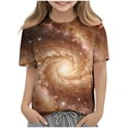 thumbnail image 5 of Gytharion Kids Boys Girls Tee Tops Fashion Casual Starry Sky Print Crew Neck Pullover T-Shirts Summer Soft Comfy Short Sleeve Blouses for Boys Girls, 3-14 Years, 5 of 7