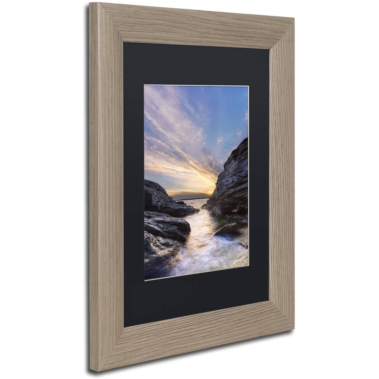 Trademark Fine Art "Cloud Feather" Canvas Art by Michael Blanchette Photography Black Matte, Birch Frame