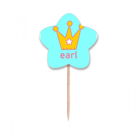 Comte Astrid Stephanie Diadème Compte de Cure-Dent Drapeaux Star Lable Cupcake Pics