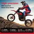 thumbnail image 5 of Yozma IN10 2600W Electric Dirt Bike for Adults, 40 MPH Electric Motorcycle with 48V 23.4Ah Battery, Full Hydraulic Brakes and Suspensions E Dirt Bike, Red, 5 of 11