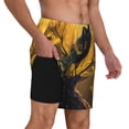 thumbnail image 2 of Fotbe Elegant Gold Leaf Peacock Traje de Baño para Hombre – Shorts de Natación de Secado Rápido con Forro y Bolsillos-X-Large, 2 of 6