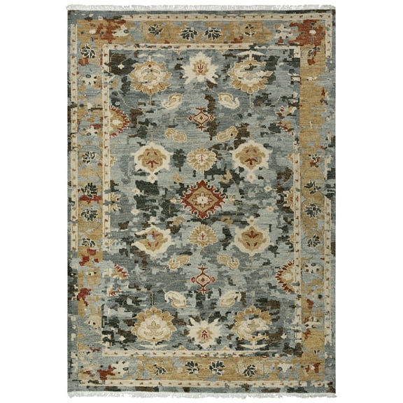 Gatney Rugs Roman Area Rug BMT957 Dk. Gray Bulbs Petals 9' x 12' Rectangle